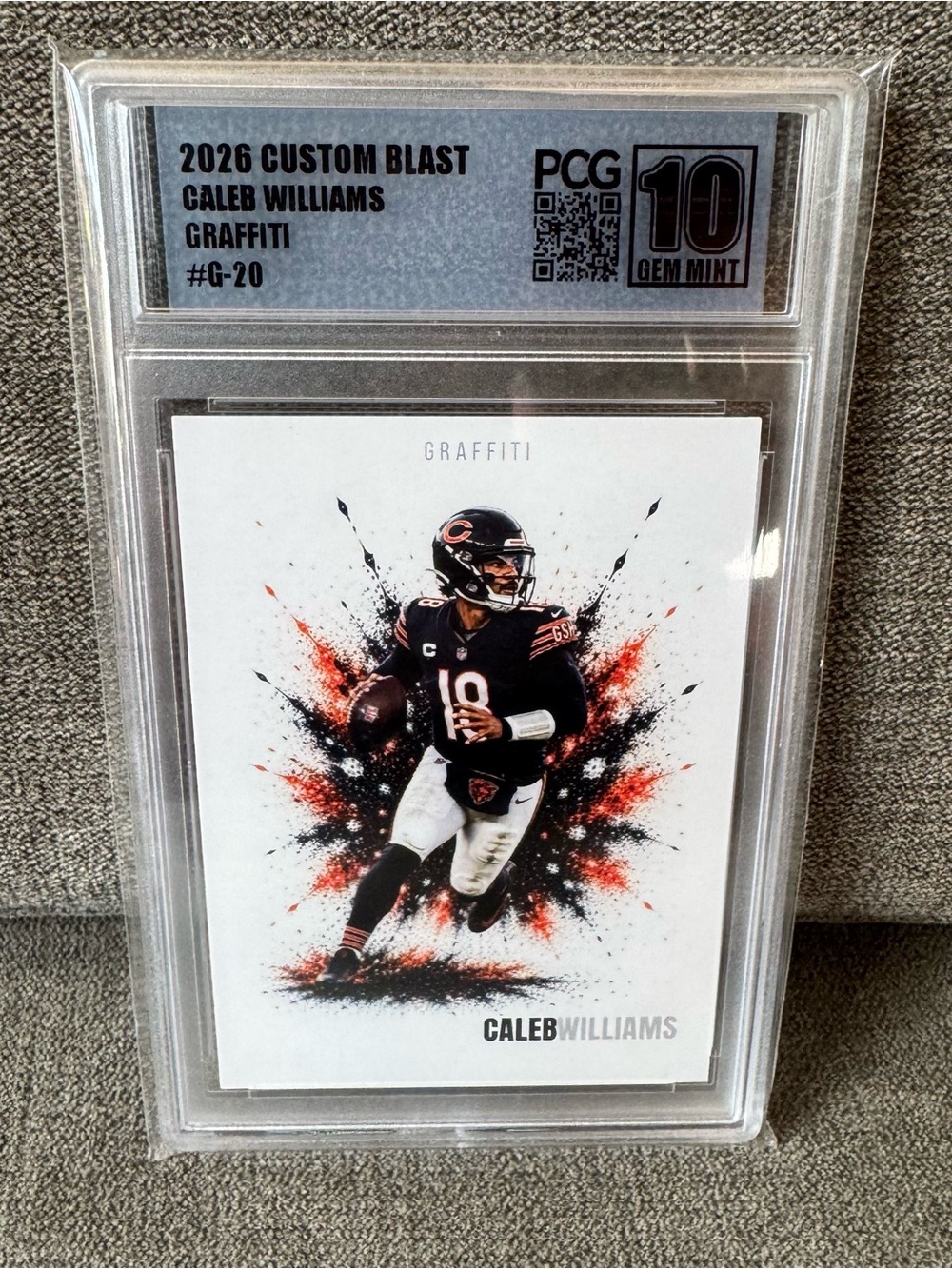 Caleb Williams - Custom Blast Graffiti Football PCG Gem Mint 10 Card